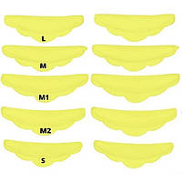 Бигуди для ламинирования и завивки ресниц, (размеры SMLM1M2), цвет: ярко-жёлтый, 5 пар