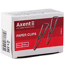 Скріпки канцелярські 25 мм трикутні 100 штук