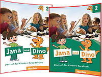 Jana und Dino. Kursbuch+Arbeitsbuch. 2. Комплект книг з німецької мови. Підручник+Зошит. Hueber