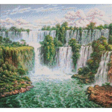 Алмазна мозаїка "Тваринний водоспад" 40х50 см