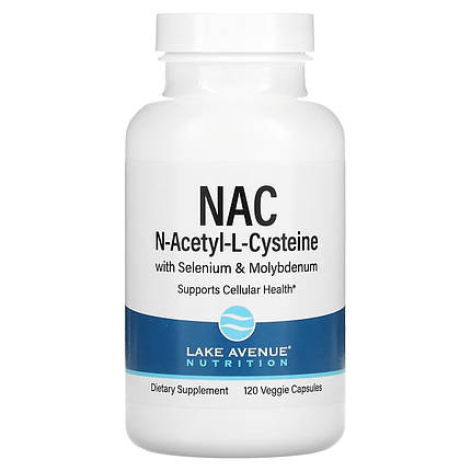 Амінокислота N-ацетил L-цистеїн Lake Avenue Nutrition NAC 600 мг 120 капс., фото 1