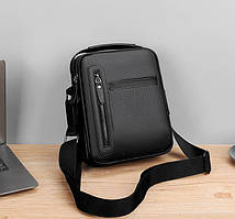 Сумка чоловіча через плече шкіряна планшетка