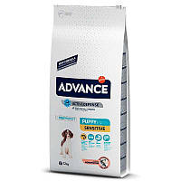 Сухой корм для щенков с чувствительным пищеварением Advance Dog Sensitive Puppy Salmon с лососем 12 кг