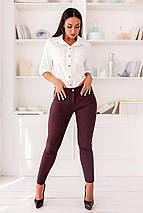 Жіночі облягаючі чорні лосини замш на дайвінгу розміри батал, фото 2