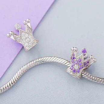 Підвіс срібний з камінням Корона