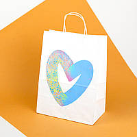 Пакет подарочный Сердца 260*150*350 Пакеты с символикой Бумажные пакеты на День святого Валентина