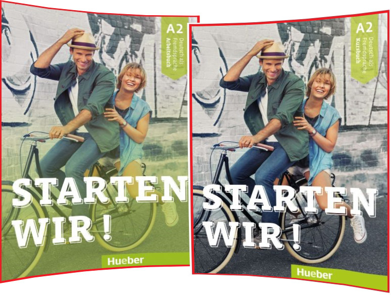 Starten wir! Kursbuch+Arbeitsbuch. A2. Комплект книг з німецької мови. Підручник+Зошит. Hueber