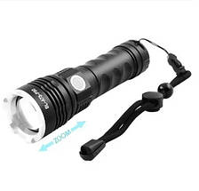 Ліхтар тактичний Police BL-A73-P50 zoom, Type C-USB 18650, фото 3