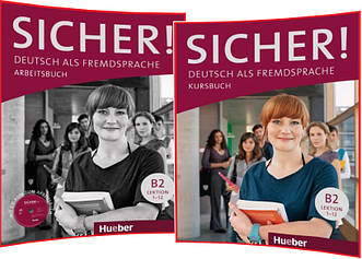 Sicher! Aktuell. Lektion 1-12. Kursbuch+Arbeitsbuch. B2. Комплект книг з німецької мови. Підручник+Зошит