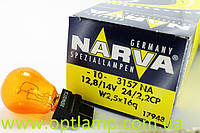 Лампа накаливания NARVA PY27/7 12V 19,4/2,2CP W2,5x16g Amber 17948