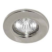 Врезной точечный светильник для ванной, столовой, кухни, офисов Feron DL10 титан круглый