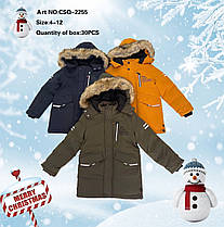 Куртки на хутрі для хлопчиків гуртом, Seagull, розміри 4-12 років, арт. CSQ-2255
