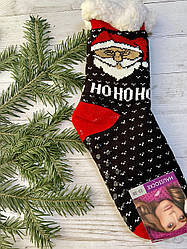 Шкарпетки жіночі з хутра, носки жіночі овчина,носки теплі, носки з овечої шерсті новорічні 35-38, 39-41 санта