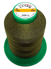 Нитка швейна із поліефірного шовку №20 2000м. «Титан» 2585 хакі