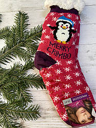 Шкарпетки жіночі з хутра
 овчина,носки теплі, носки з овечої шерсті новорічні 35-38, 39-41 пінгвін