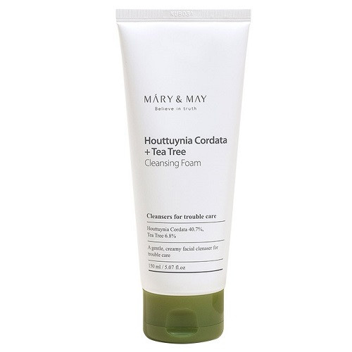 Mary&May Houttuynia Cordata + Tea Tree Cleansing Foam Пінка з гуттвінією й чайним деревом, 150 мл