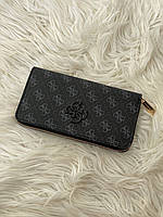 Модный женский текстильный черный кошелёк Guess Гесс