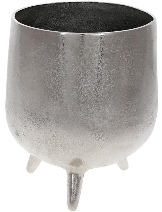 Декоративне кашпо "Evian" на ніжках 21х25 см, метал, срібло