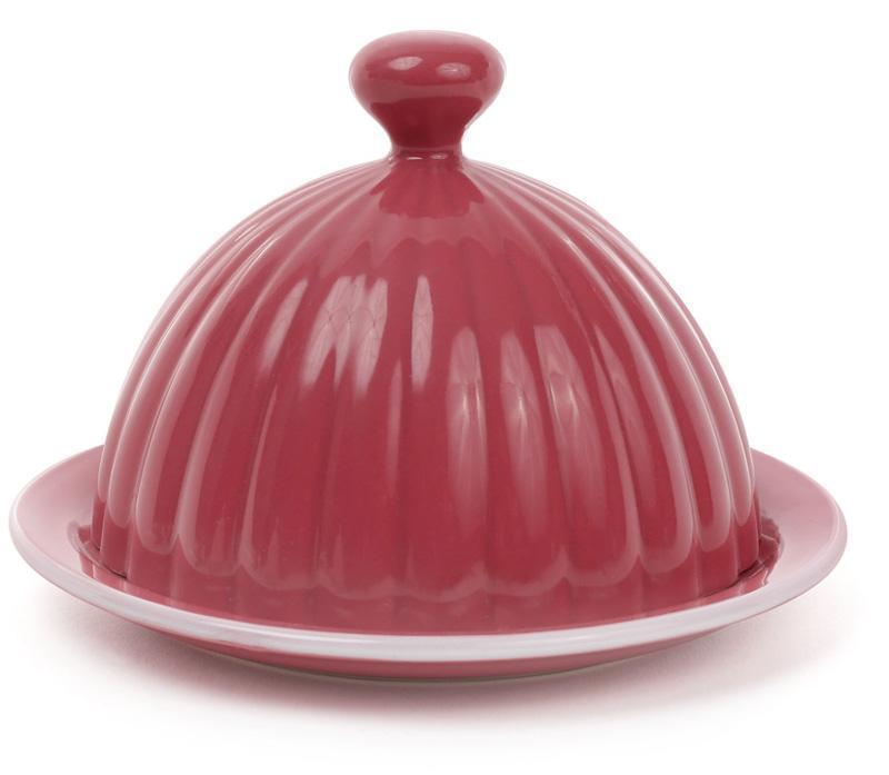 Маслянка керамічна "Артеміда" кругла Ø14 см, полунична