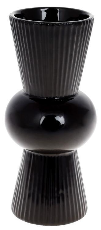 Ваза керамічна "Stone Flower" 10х10х22.6 см, чорний
