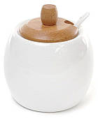 Цукорниця Ceram Bamboo Ø9х12см з ложкою та дерев'яною кришкою