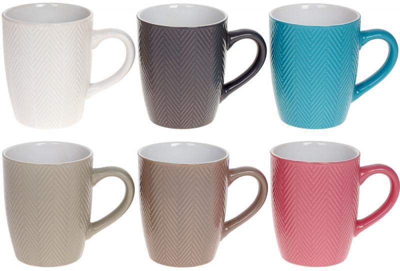 Набір 6 керамічних кухлів "Мадрид" 360 мл, пастель