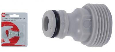 Адаптер INTERTOOL GE-1002 з зовнішньою різьбою 3/4" для конектора 1/2", фото 1
