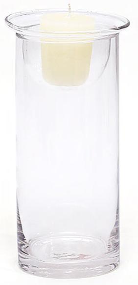 Підсвічник скляний 18.5х9.5 см зі знімною склянкою