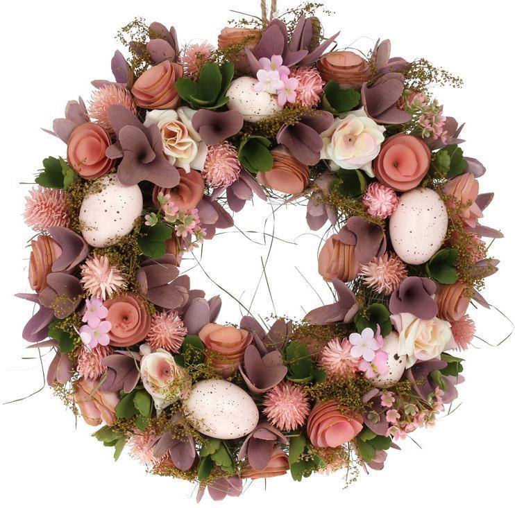 Вінок великодня "Лілові Квіти" Ø 33 см