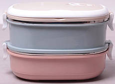 Ланчбокс Kamille Food Box 2 ємності по 700 мл, 20х14.5х13.5см