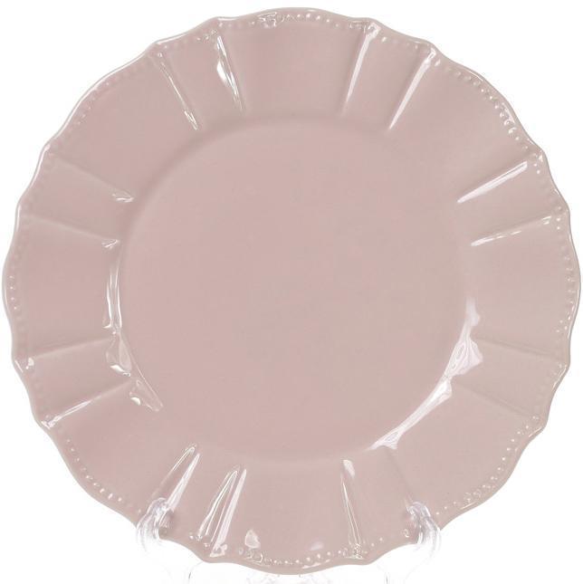 Набір 6 обідніх тарілок Leeds Ceramics SUN Ø 26 см, кам'яна кераміка (рожевий-пелястий)