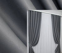 Комплект (2 шт. 1,5х2,7м.) штор із тканини блекаут "Bagema Rvs". Колір графітовий