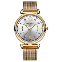 Часы Женские Mini Focus (мини фокус) MF0177L Gold-Silver Diamonds, Стальной браслет