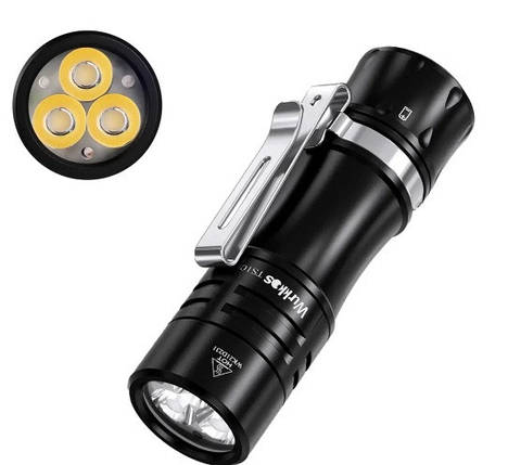 Фонарик Wurkkos TS10 3* CSP 4000k + 3* Aux LED green, 1400Lm, фото 1