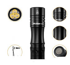 Фонарик Wurkkos TS10 3* CSP 4000k + 3* Aux LED green, 1400Lm, фото 5