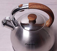 Чайник Kamille Whistling Kettle 2л 7travз нержавіючої сталі зі свистком, фото 3