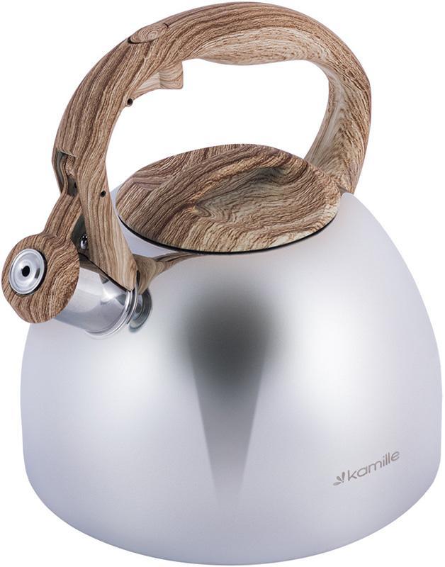 Чайник Kamille Whistling Kettle 2.7л 7travз нержавіючої сталі сатин зі свистком