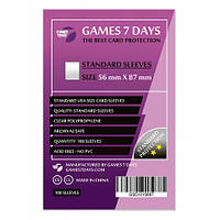 Протектори для карт 56x87, STANDART (Standard USA Card Sleeves 100 шт), Games 7 Days