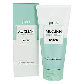 Очищувальна пінка для обличчя Heimish All Clean Green Foam pH 5.5 (150 ml)