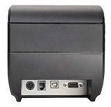 Опт та роздріб Xprinter XP-Q200II LAN Ethernet принтер чеків з автообрізанням чека термопринтер 80мм чорний, фото 3