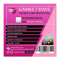 Протектори для карт 70x70, STANDART (Square Card Card Sleeves Small 100 шт), Games 7 Days