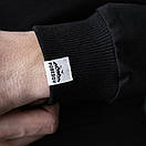 Світшот Pobedov чорний із синім гербом України (вишивка), фото 3