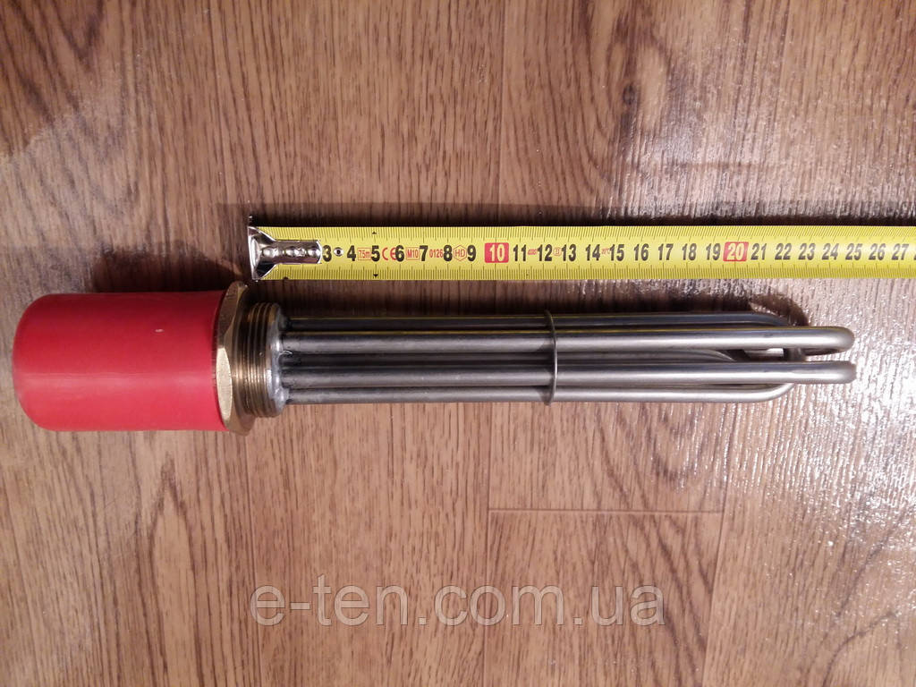 Блок ТЕН прямий нержавійка 3000W / 220V на різьбі 1,5" (48мм) Tenko, Україна, фото 1