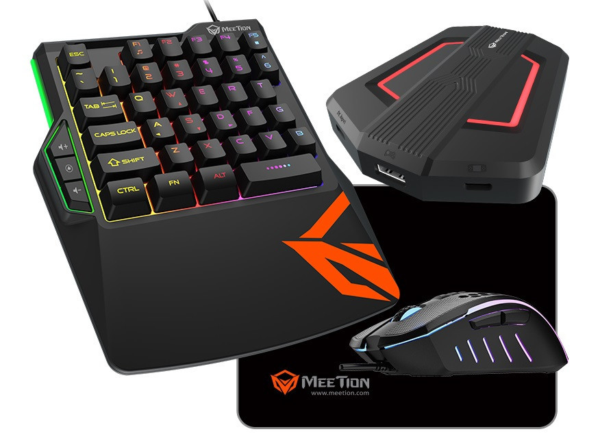 Комплект ігрової провідний 4 в 1 MeeTion Gaming MT-C0015, чорний