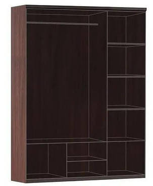 Шафа Джулі SZF2D1L2S БРВ 2070x1530x570мм Венге магія + дуб конкордія, фото 2