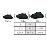 Бахіли для взуття від дощу, снігу, бруду S багаторазові, силіконові Чорний (n-751), фото 3
