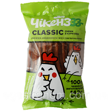Кабаноси класичні Чікенззз 180g 24шт/ящ (Код: 00-00012960), фото 1