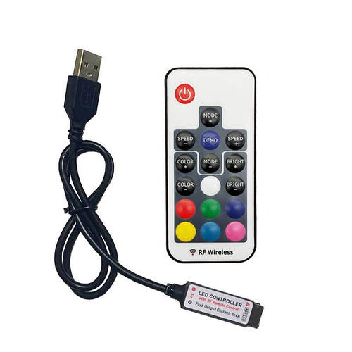 Купить LED контроллер USB для RGB светодиодных лент с пультом ...