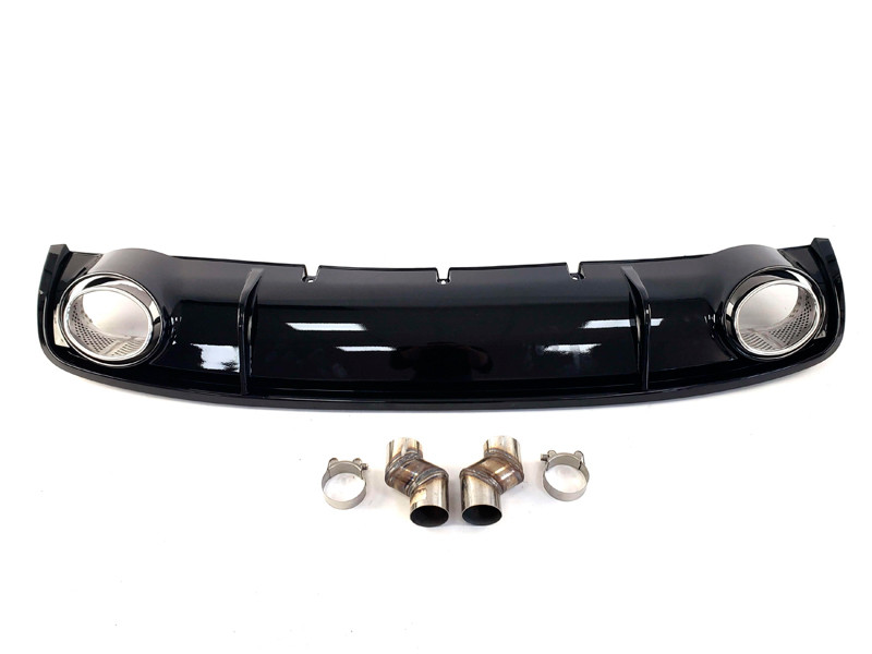 Дифузор заднього бампера Audi A4 (2012-2015) стиль Audi RS4 (Black), фото 1