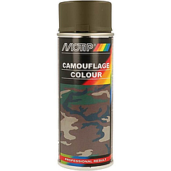 Фарба (емаль) маскувальна Motip Camouflage Colour, 400 мл Аерозоль Жовто-оливковий (6014)